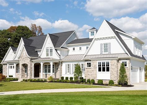 white stone exterior home